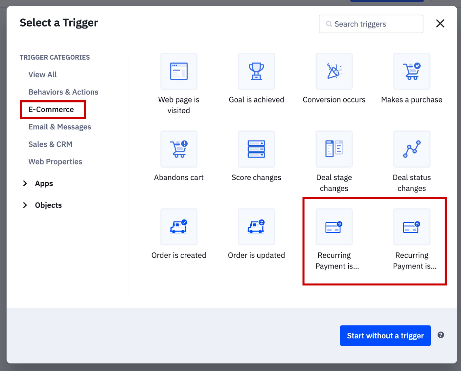 Recurring Payments triggers in ActiveCampaign Automations